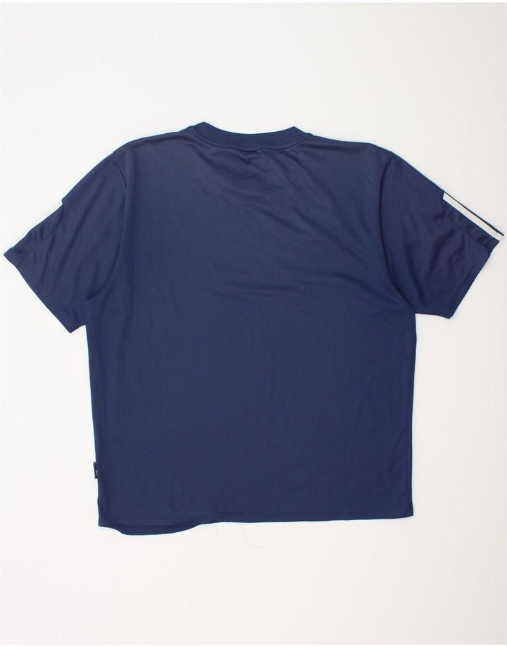 ADIDAS Herren Climalite T-Shirt Top Large Marineblau Polyester