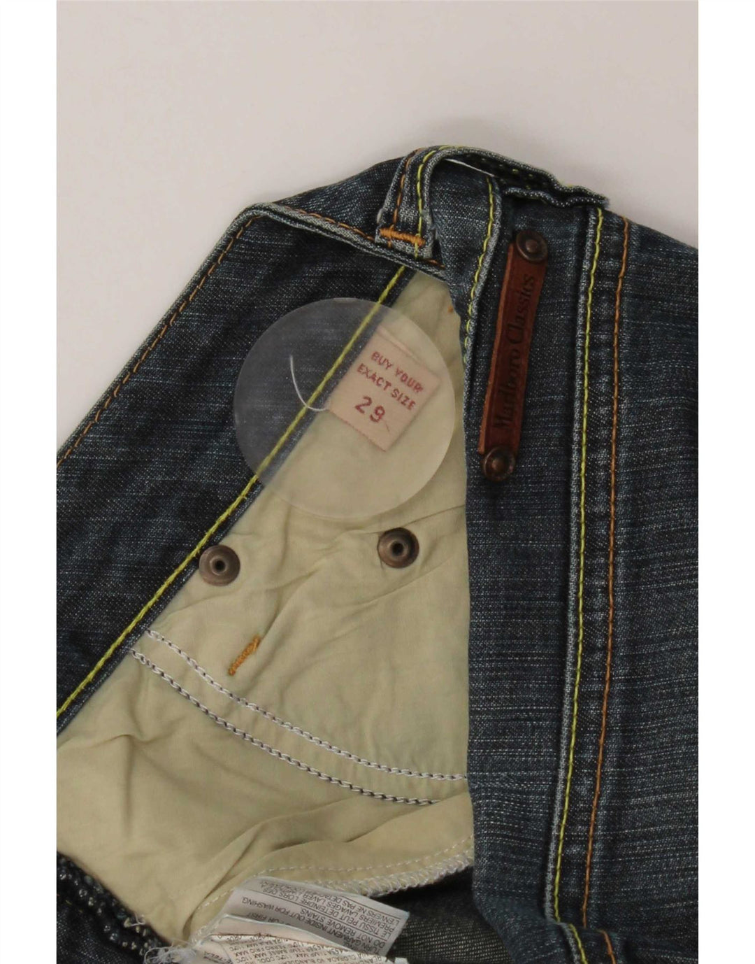 Marlboro Classics Damen Straight Jeans W29 L29 Blaue Baumwolle