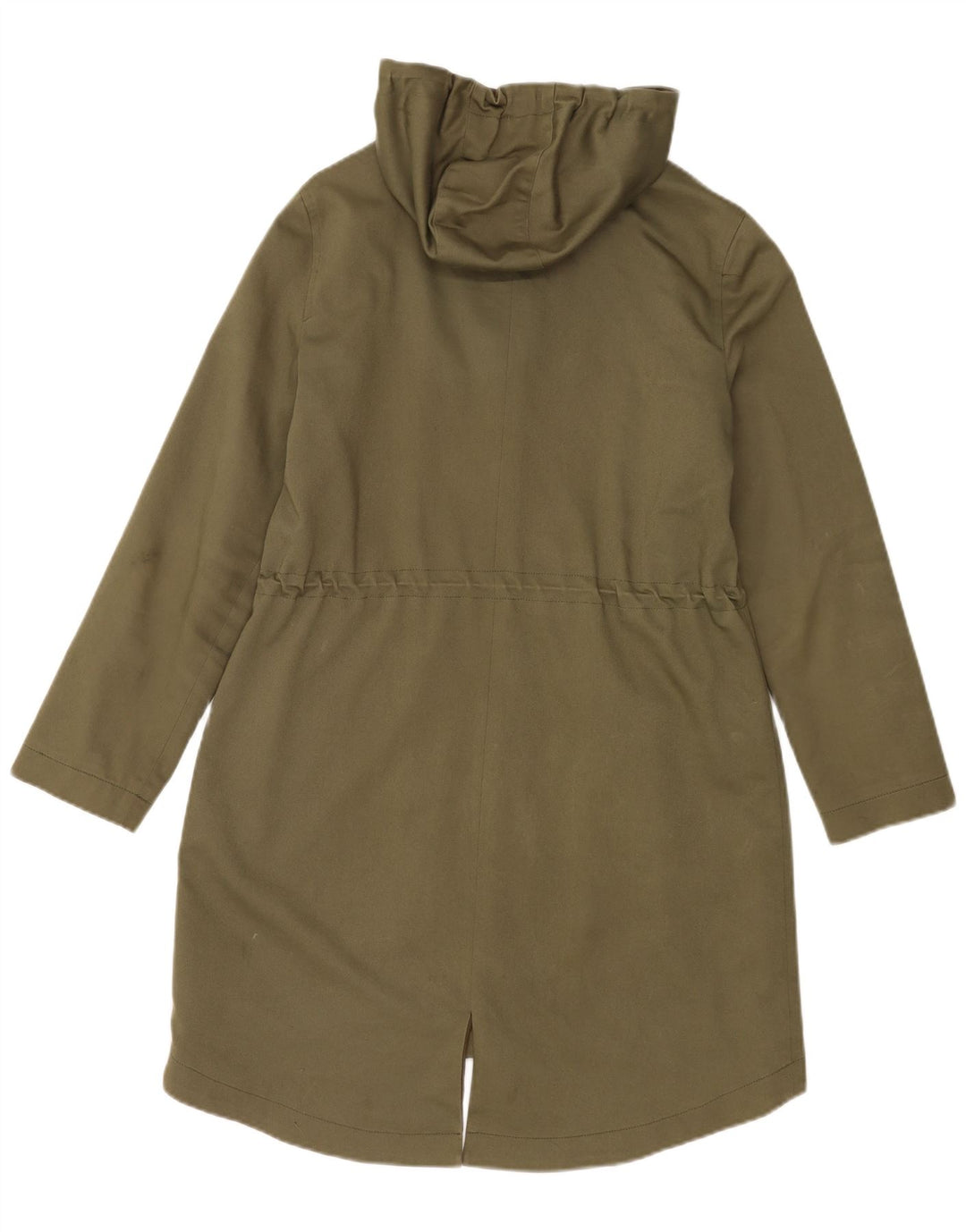 Reiss Damen Parka mit Kapuze, übergroß, Gr. 8, Khaki, Baumwolle