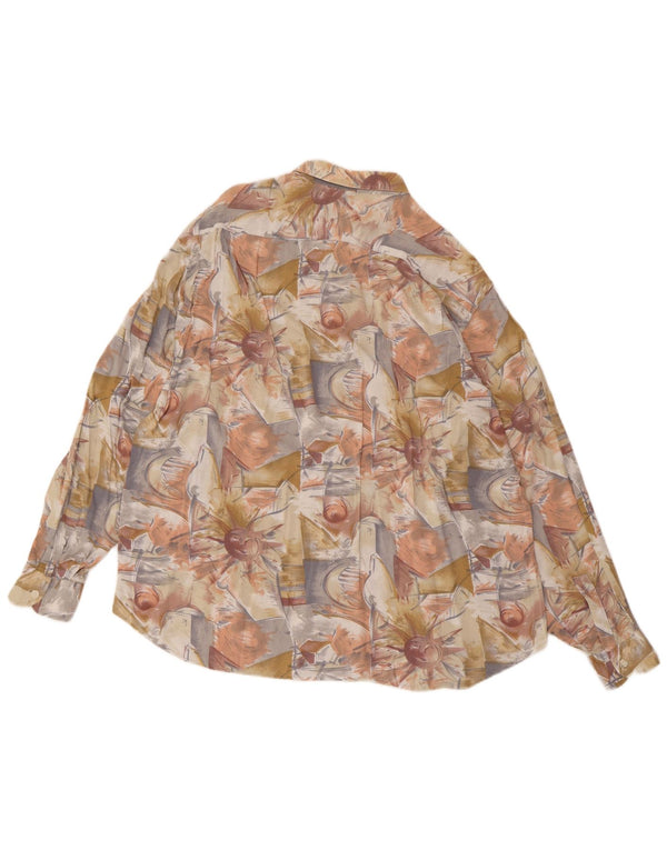 VINTAGE Herren-Hemd mit abstraktem Muster, groß, mehrfarbig