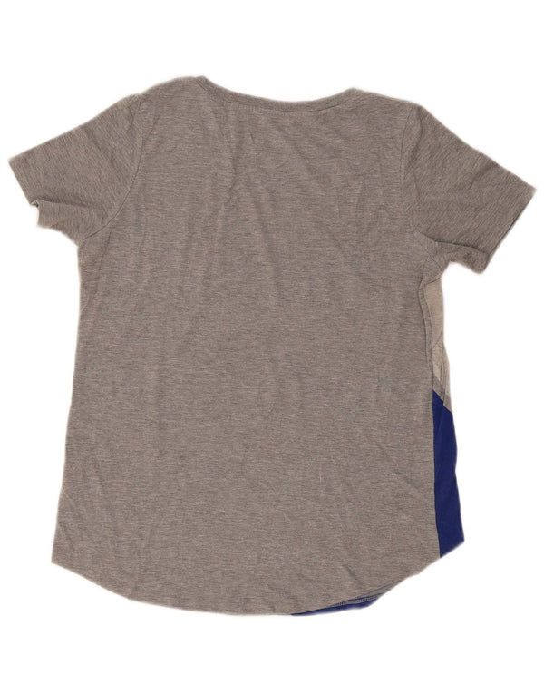 NIKE Damen Los Angeles Graphic T-Shirt Top UK 14 Large Grau Farbblock