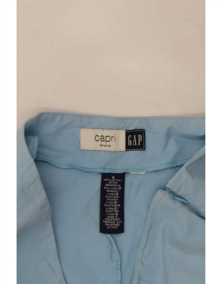 Gap Damen Caprihose US 8 Medium W27 L23 Blaue Baumwolle