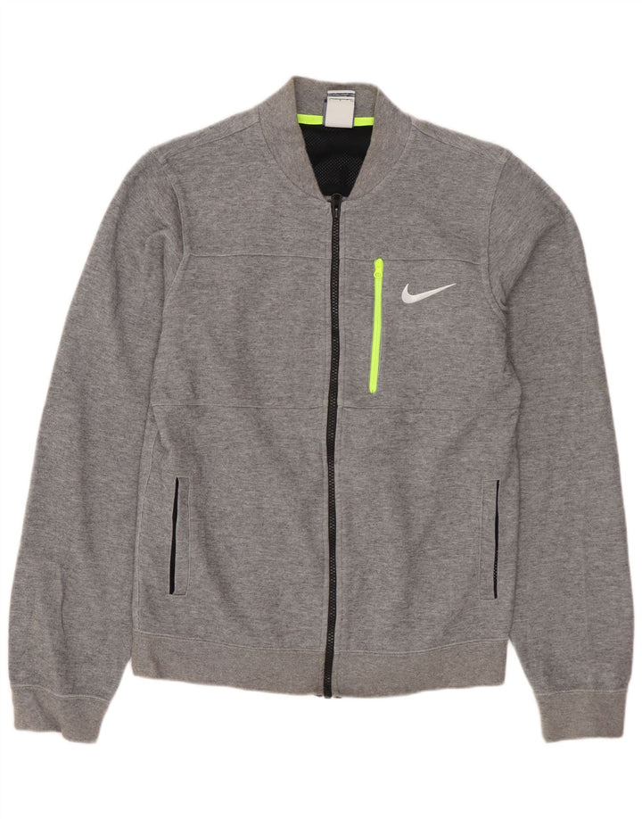 NIKE Herren-Trainingsanzug-Oberteil, Jacke, Größe S, Grau, Baumwolle