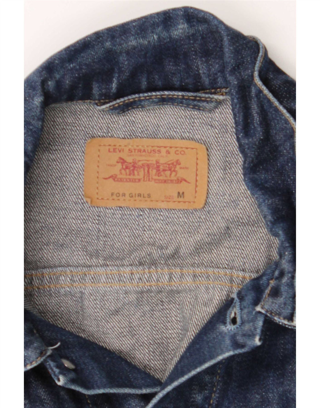 Levi's Damen Jeansjacke UK 12 Medium Marineblau Baumwolle