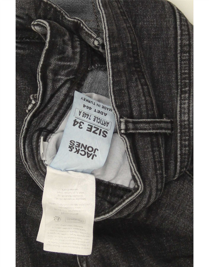 Jack & Jones Herren-Crop-Jeans W34 L25 Grau