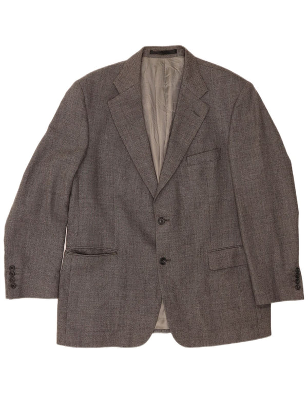 Marks & Spencer Herren-Blazer mit 2 Knöpfen, UK 44, XL, graue Schurwolle