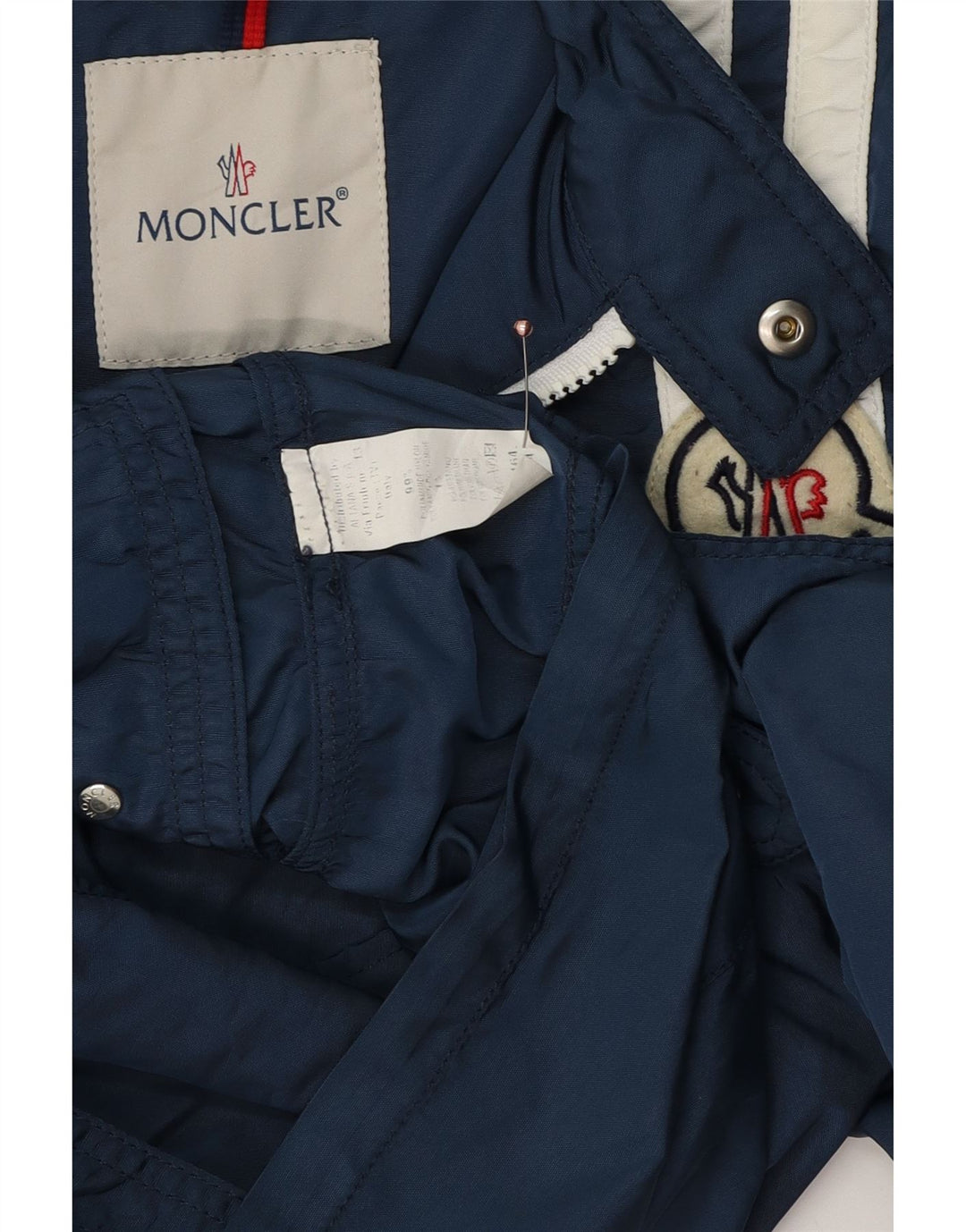 Moncler Windjacke für Jungen, 13–14 Jahre, marineblaues Colourblock-Polyester