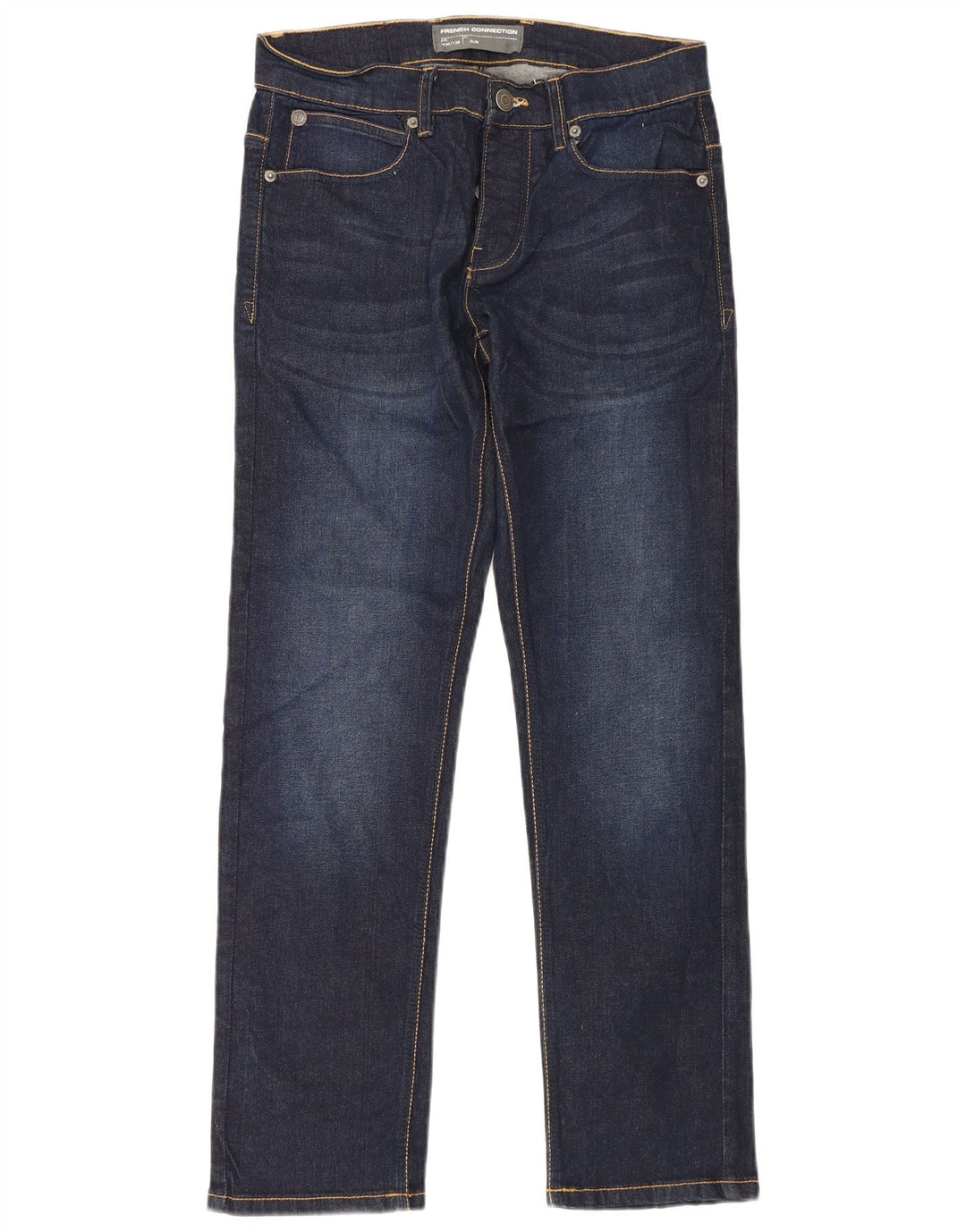French Connection Slim-Jeans für Herren, W30 L30, marineblaue Baumwolle