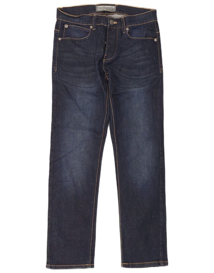 French Connection Slim-Jeans für Herren, W30 L30, marineblaue Baumwolle