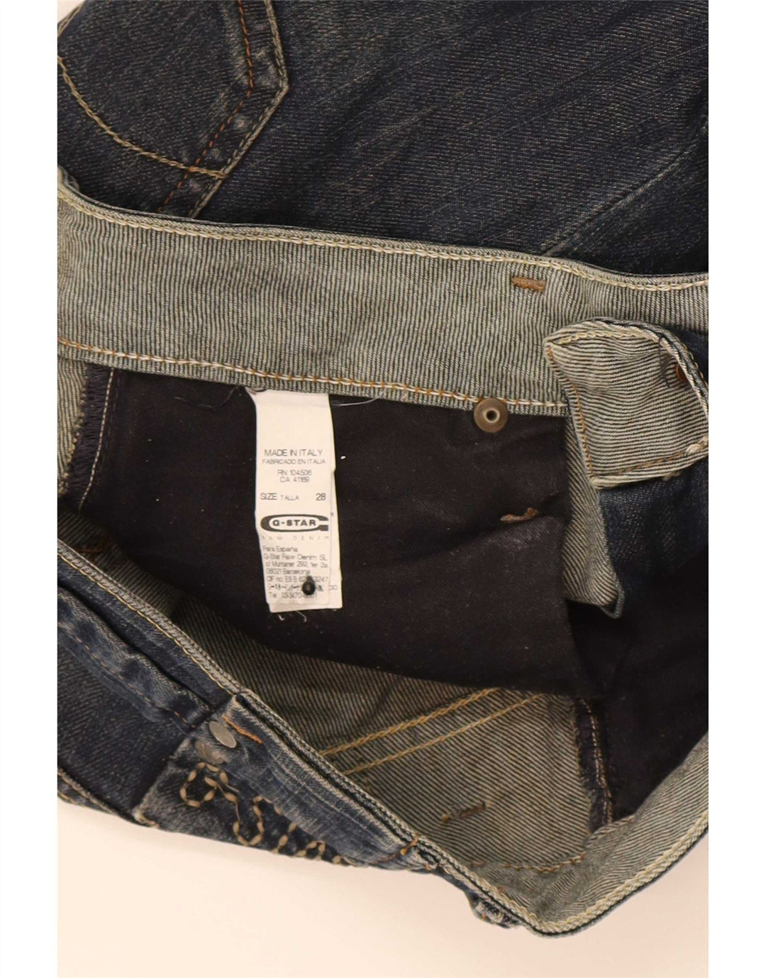 G-Star Damen-Cropped-Jeans W28 L25 Marineblaue Baumwolle