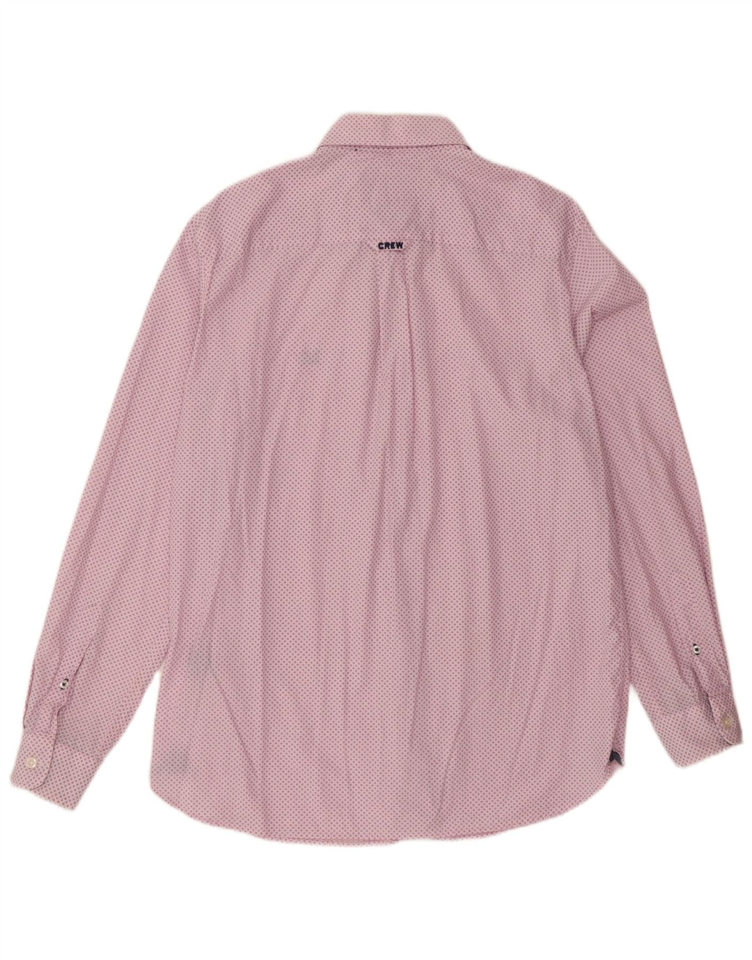 Crew Clothing Herren-Hemd mit klassischer Passform, mittelrosa gepunktete Baumwolle