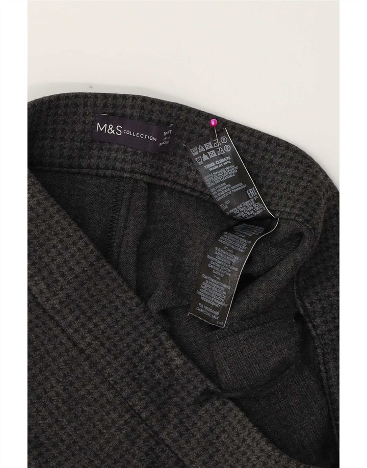 Marks & Spencer Damen Leggings UK 10 Small W28 L23 Grauer Hahnentritt