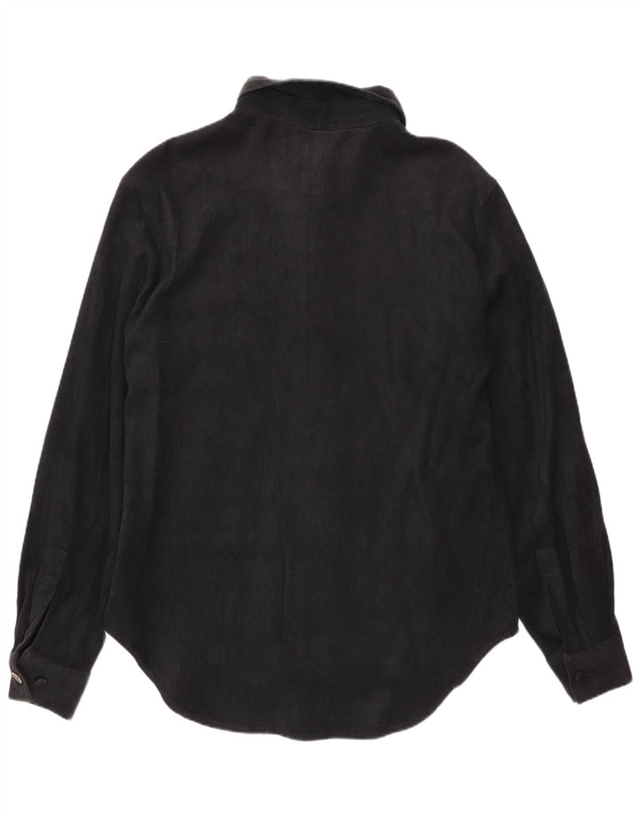Armani Jeans Damen Hemd UK 14 Large Schwarz