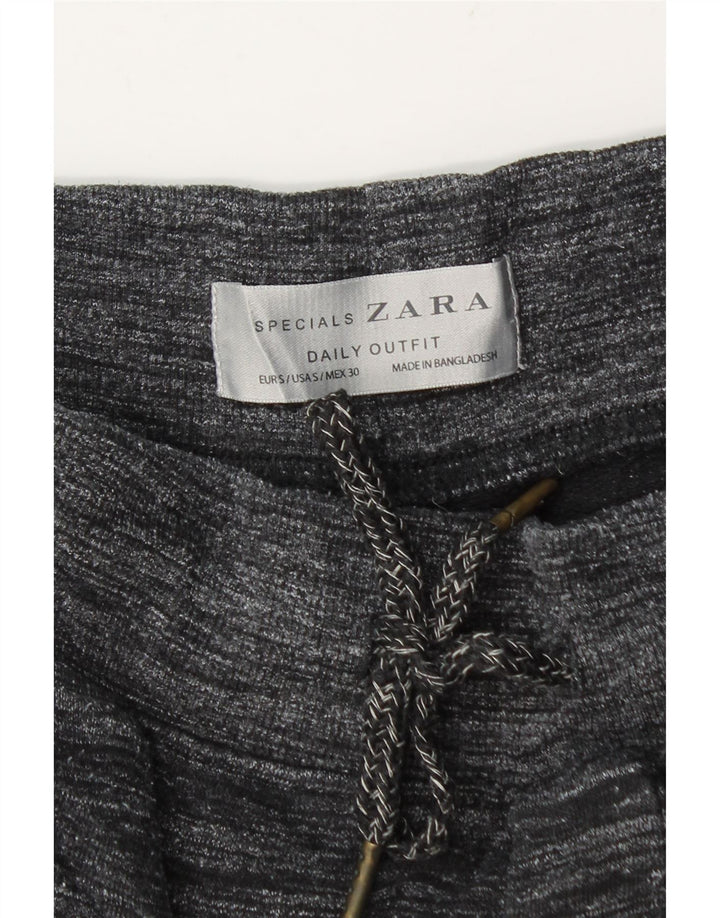 Sportshorts für Herren von Zara, Größe S, grau gefleckte Baumwolle