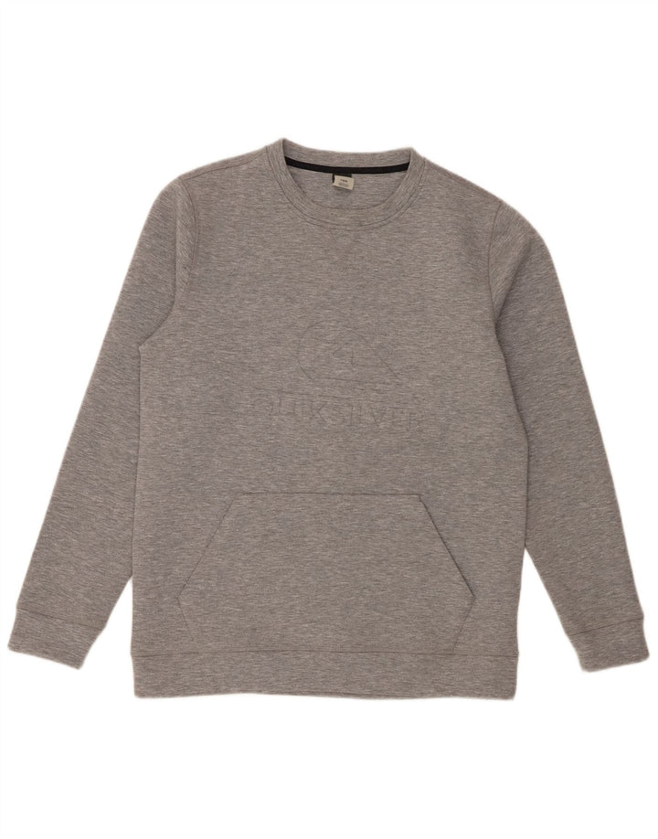 Quiksilver Herren-Sweatshirt mit Grafik, Größe L, grau, Polyester
