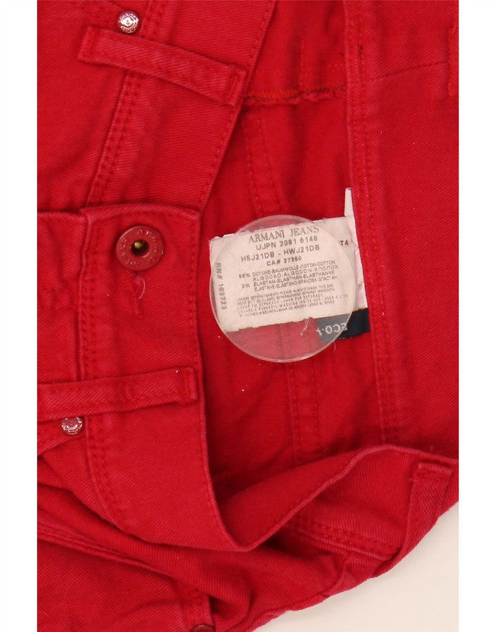 ARMANI Damen Slim Jeans W29 L30 Rote Baumwolle