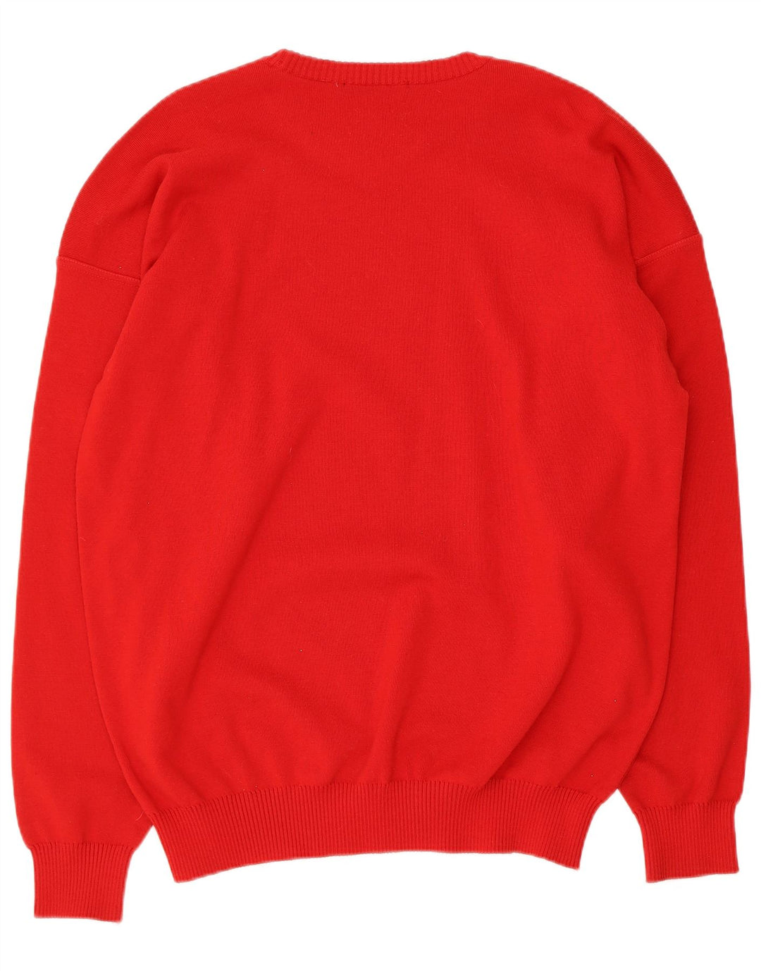 Amerigo Vespucci Herren-Pullover mit Rundhalsausschnitt, XL, rote Wolle
