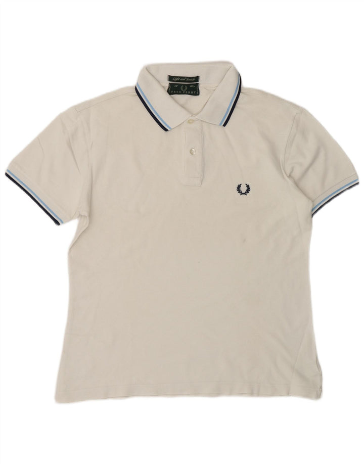 Fred Perry Herren-Poloshirt aus mittelweißer Baumwolle
