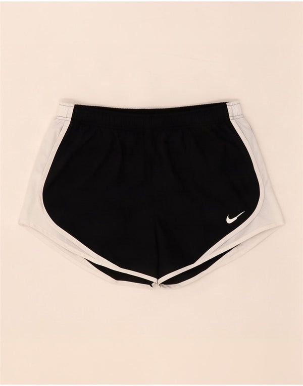 Nike Damen Dri Fit Sport Shorts UK 14 Large Schwarz Colourblock