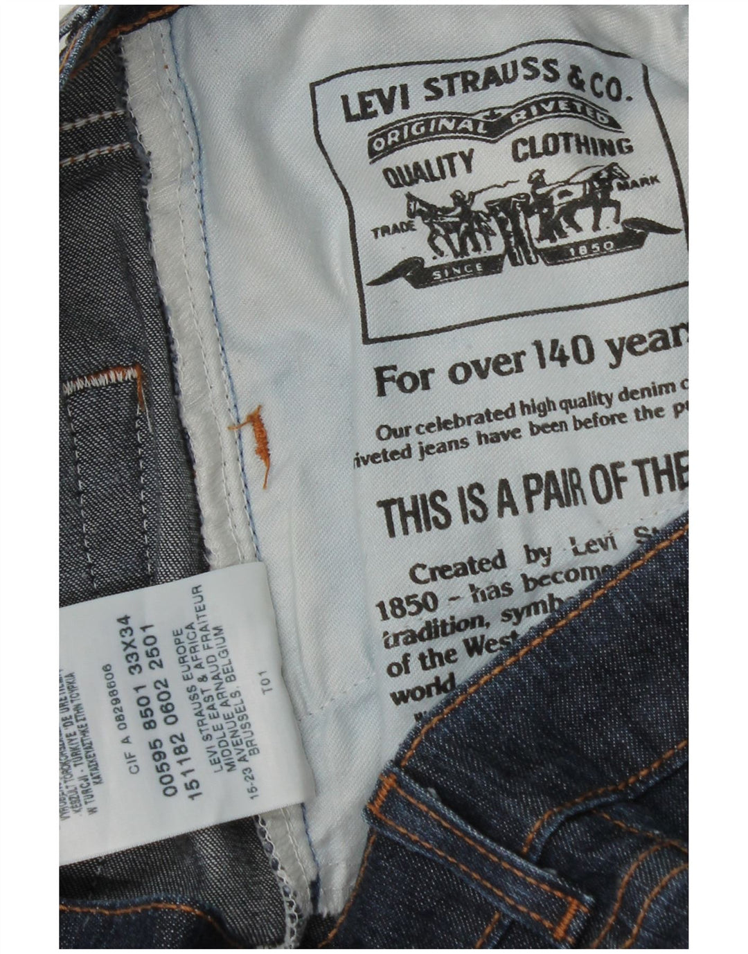 Levi's Damen Skinny Jeans W33 L30 Marineblaue Baumwolle