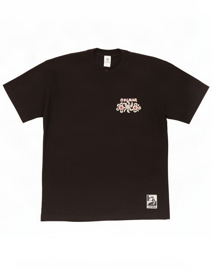 Colmar Herren Grafik T-Shirt Top Medium Schwarz Baumwolle