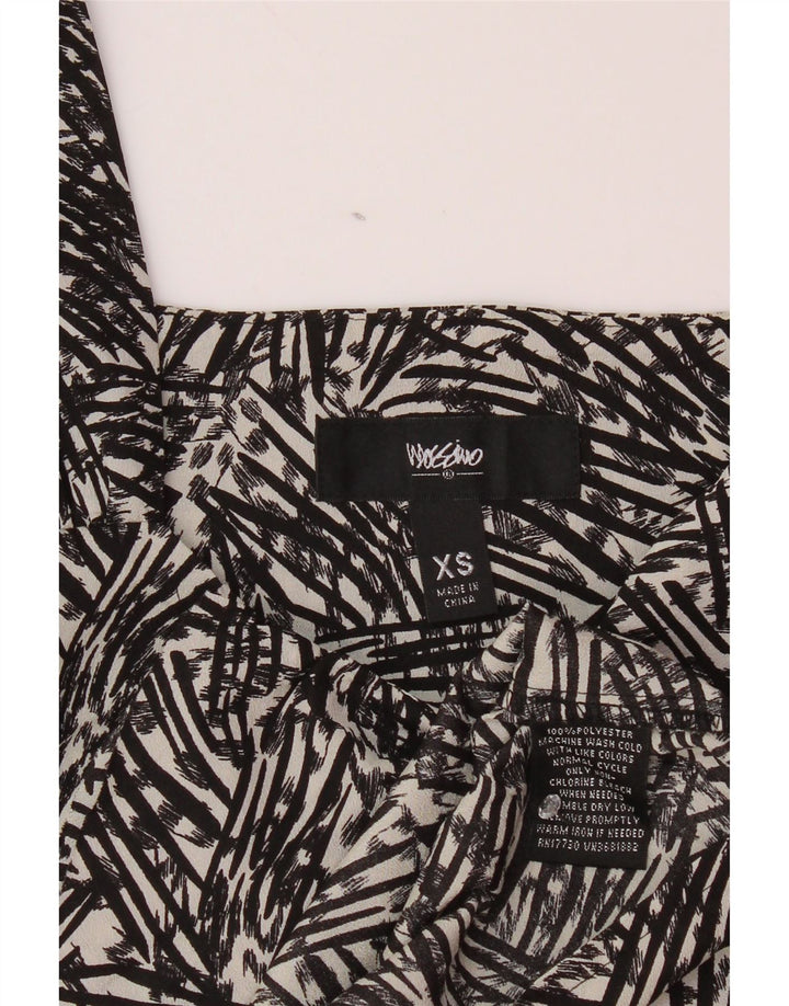 MOSSIMO Damen-Bluse mit abstraktem Muster, ärmellos, Gr. 6, XS, Schwarz