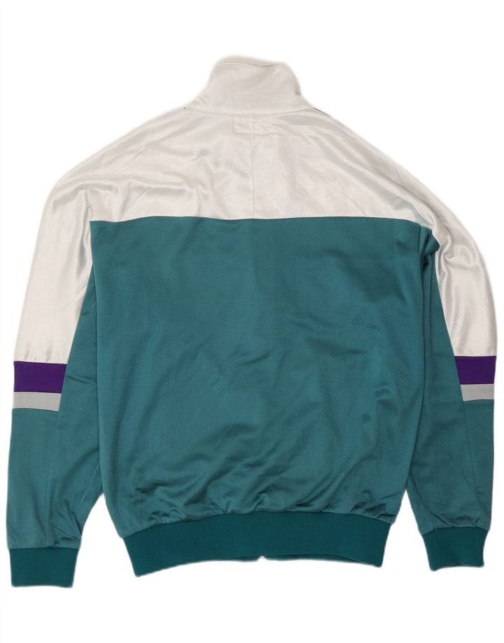 Asics Herren-Trainingsanzug mit grafischem Oberteil, IT 48, Mittelgrün, Farbblock