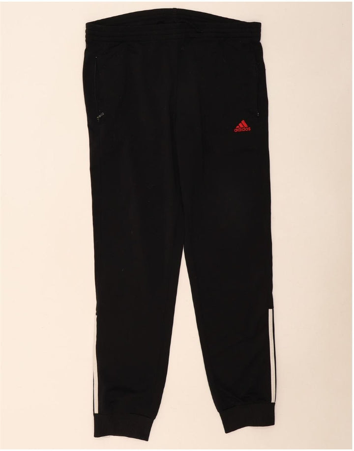 ADIDAS Herren Trainingshose Jogger UK 38/40 Medium Schwarz Polyester