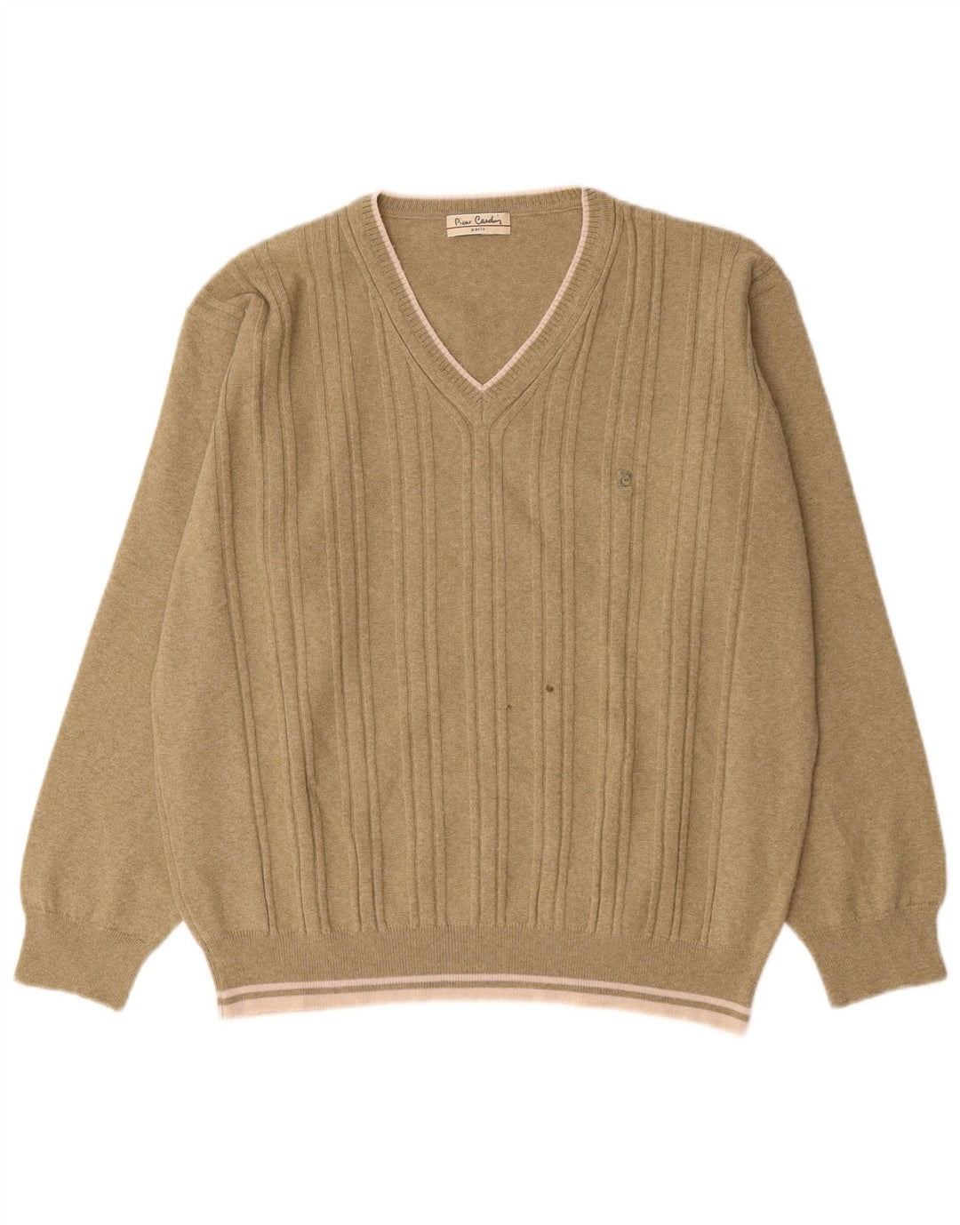 Pierre Cardin Herren-Pullover mit V-Ausschnitt, groß, beige, Acryl