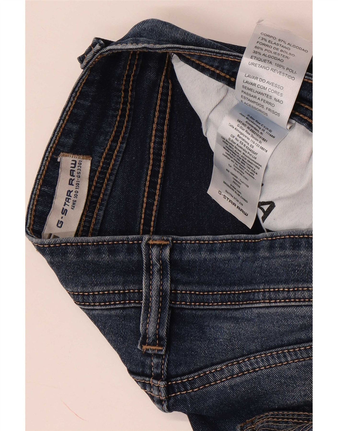 G-Star Herren Bronson Slim Jeans W34 L29 Blaue Baumwolle