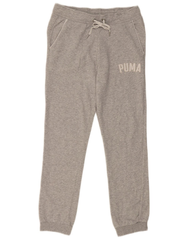 Puma Womens Graphic Trainingshose Jogger UK 12 Mittelgraue Baumwolle