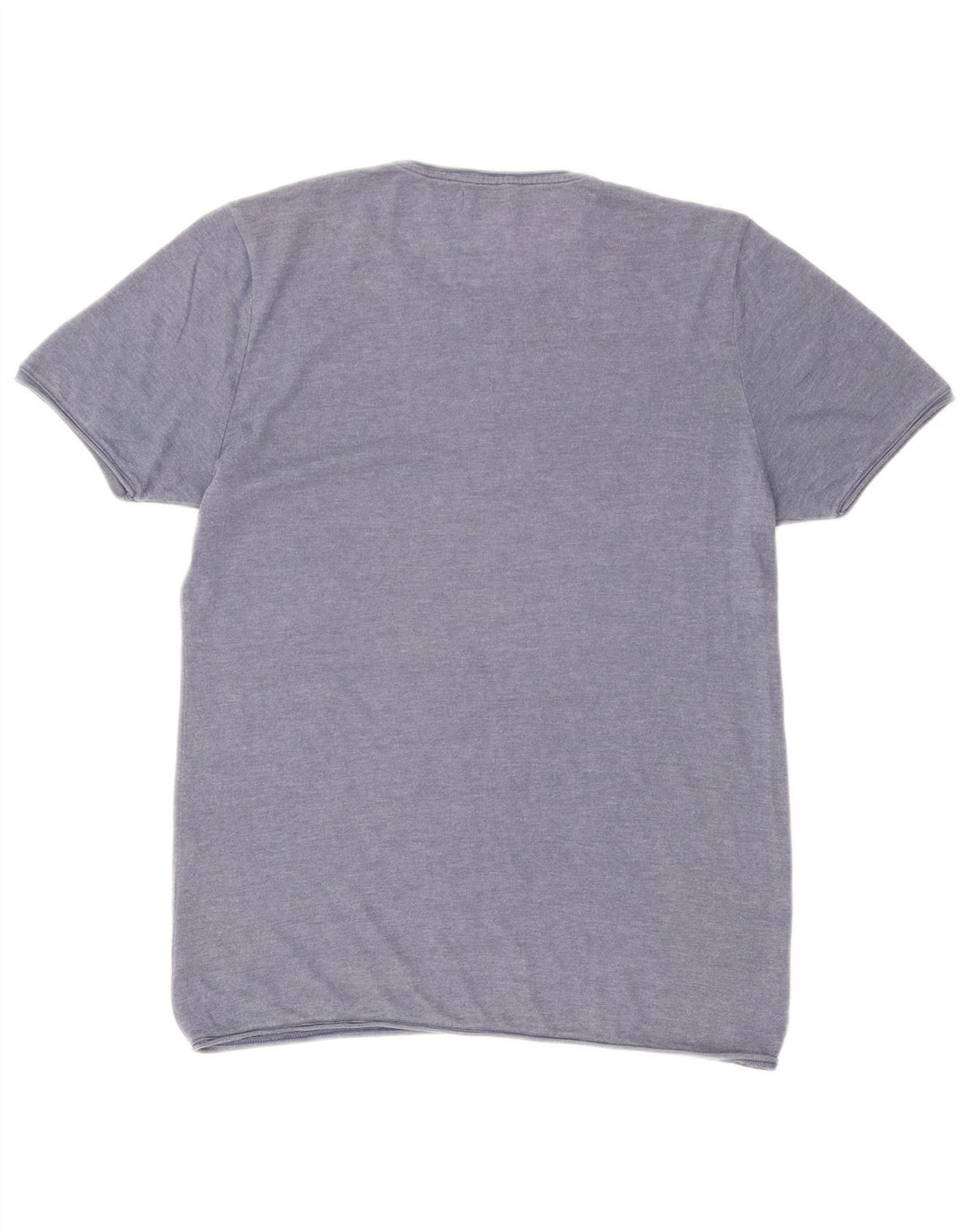 Zara Herren T-Shirt Top Large Blau Baumwolle