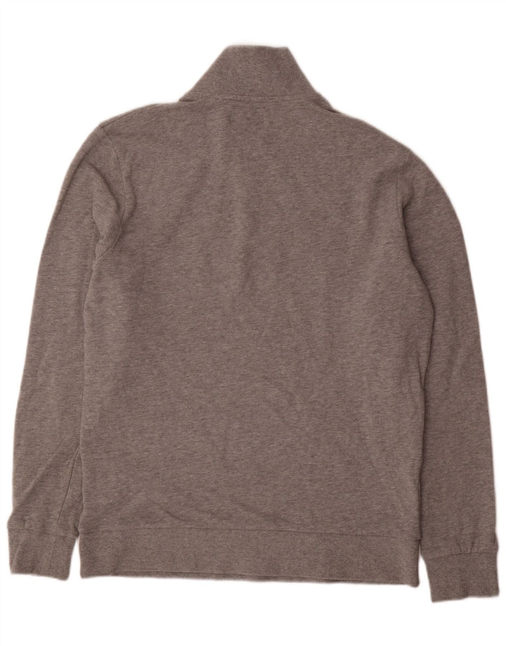 Jack & Jones Herren-Sweatshirt mit grafischem Reißverschluss, Größe L, grau gefleckt