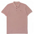 Calvin Klein Herren-Poloshirt aus mittelrosa Nadelstreifen-Polyester