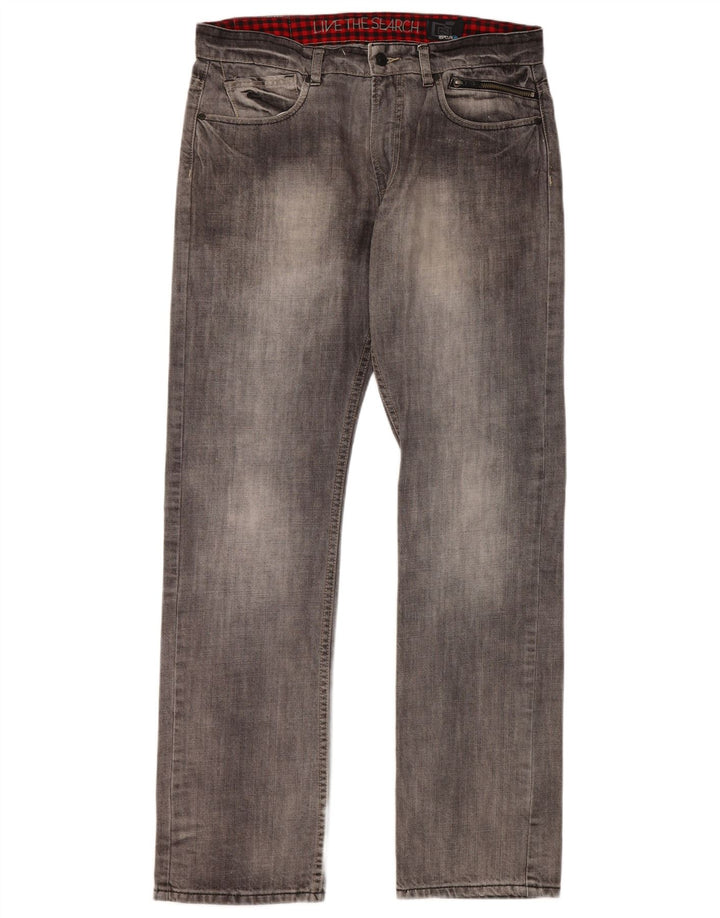Rip Curl Herren Straight Jeans W34 L33 Graue Baumwolle