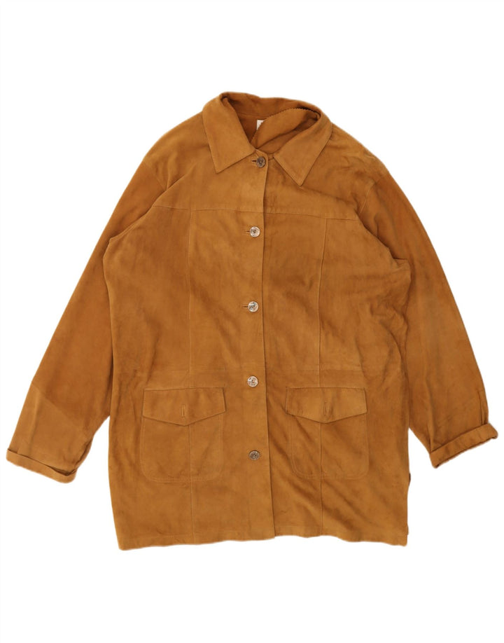 Vintage Damen Wildlederjacke IT 50 XL Braun