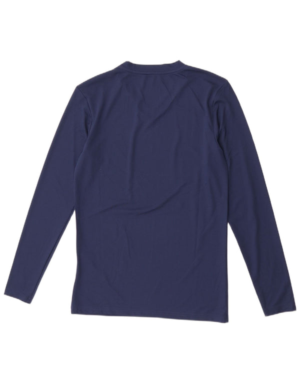 Adidas Damen Aeroready Top Langarm UK 12 Medium Marineblau Polyester