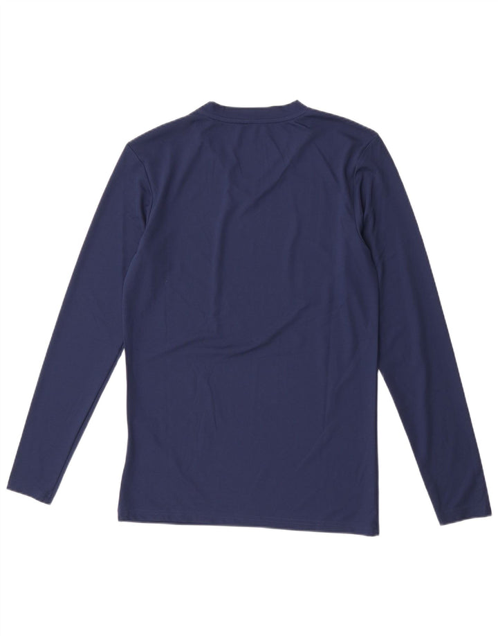 Adidas Damen Aeroready Top Langarm UK 12 Medium Marineblau Polyester