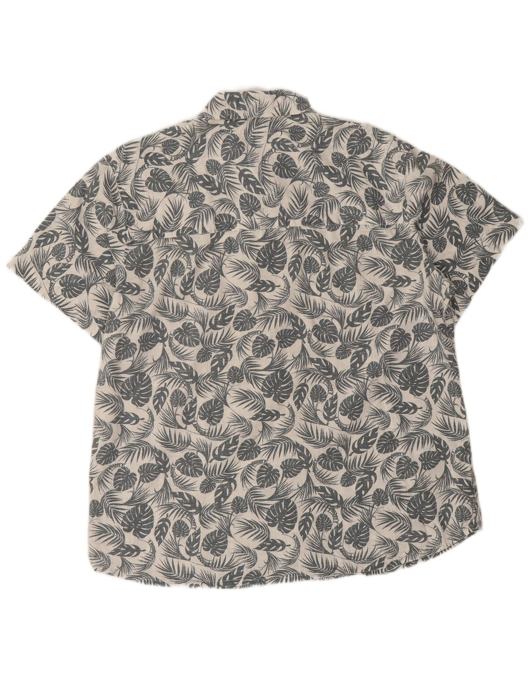 Mountain Warehouse Herren-Kurzarmhemd, groß, weiße Baumwolle mit Blumenmuster