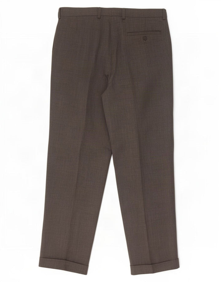 Marks & Spencer Herren-Anzughose mit Pegged-Anzug, W34, L31, graues Polyester