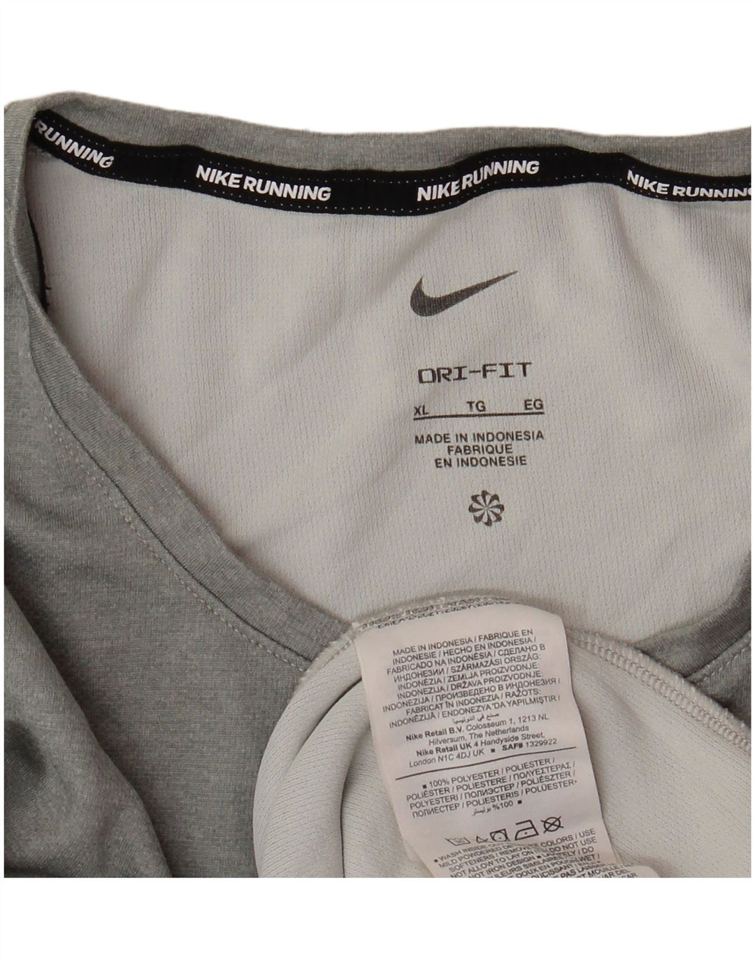 NIKE Herren Dri Fit T-Shirt Top XL Grau Polyester