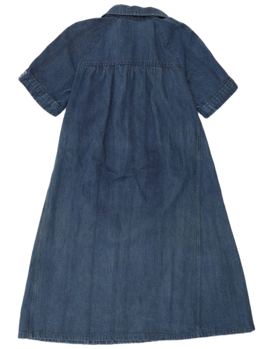 VINTAGE Damen Jeanskleid UK 12 Mittelblau