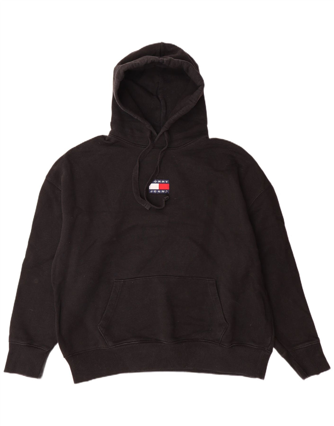 TOMMY HILFIGER Herren Kapuzenpullover Große schwarze Baumwolle