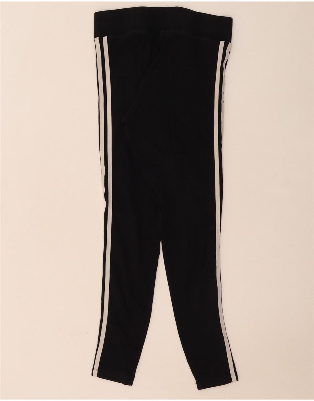 Adidas Damen Leggings UK 10 Small Schwarz Baumwolle