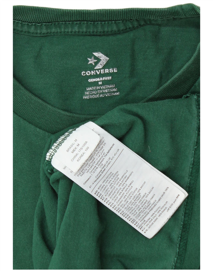 Converse Herren-T-Shirt-Oberteil aus mittelgrüner Baumwolle