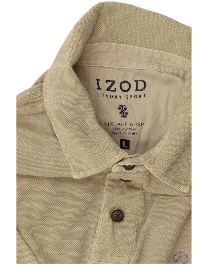 IZOD Herren-Poloshirt, groß, beige Baumwolle