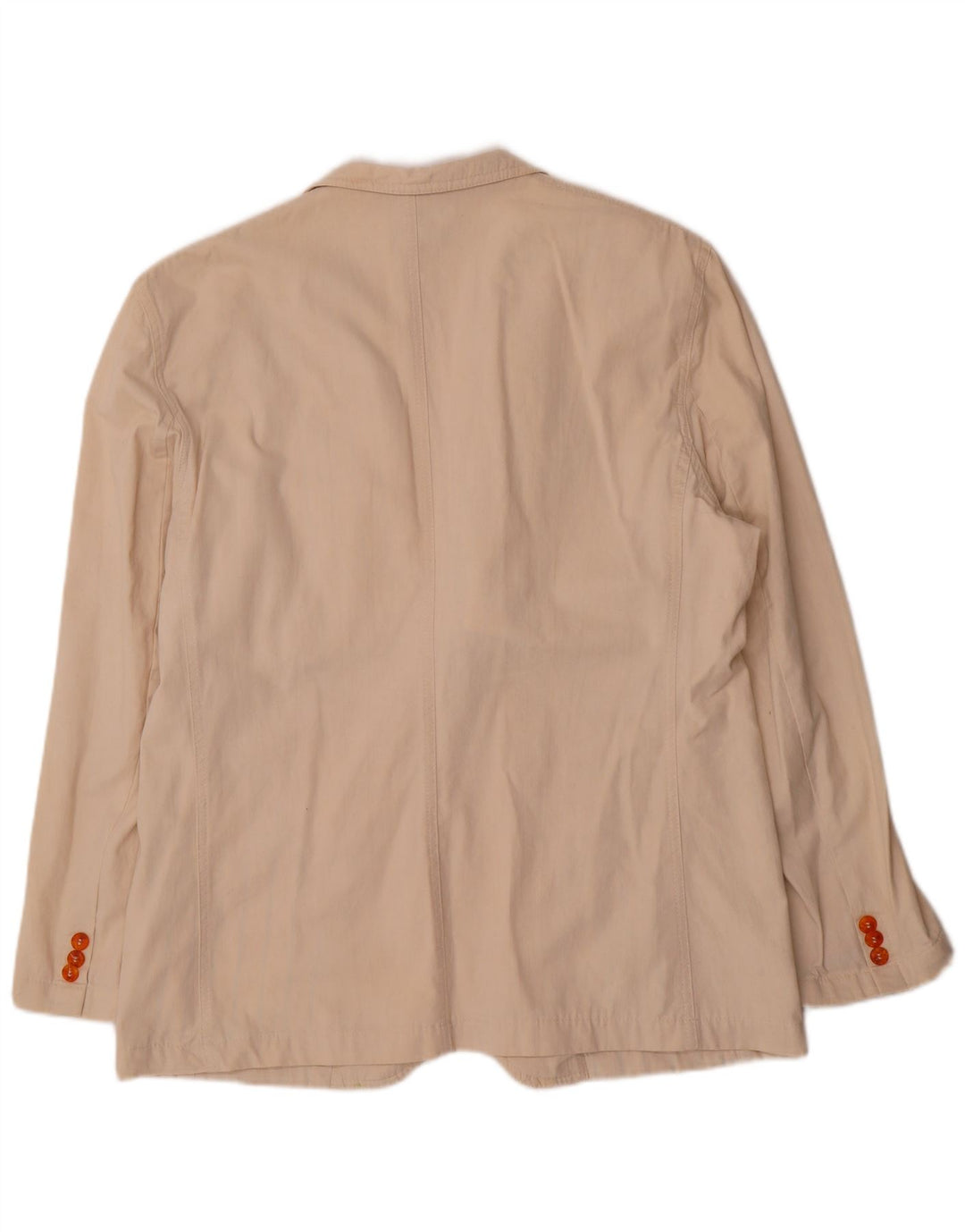 Vintage Herren 1 Knopf Blazer Jacke EU 52 XL Beige Baumwolle
