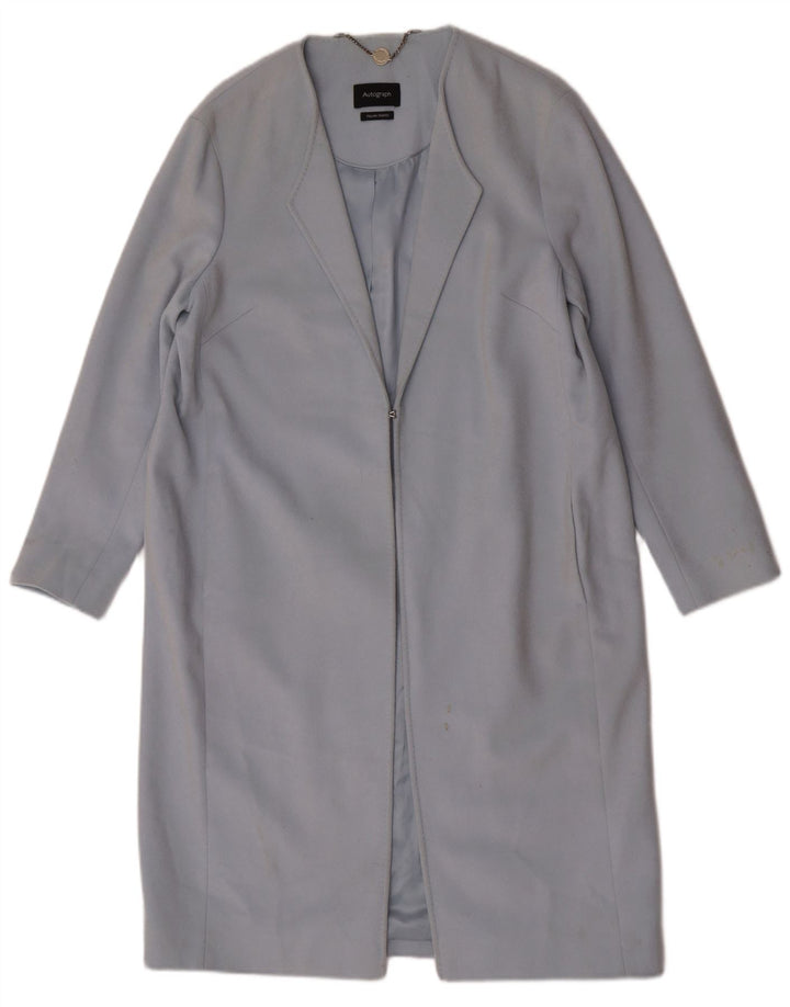 Marks & Spencer Damen Autograph Mantel UK 12 Mittelblau Klassisch