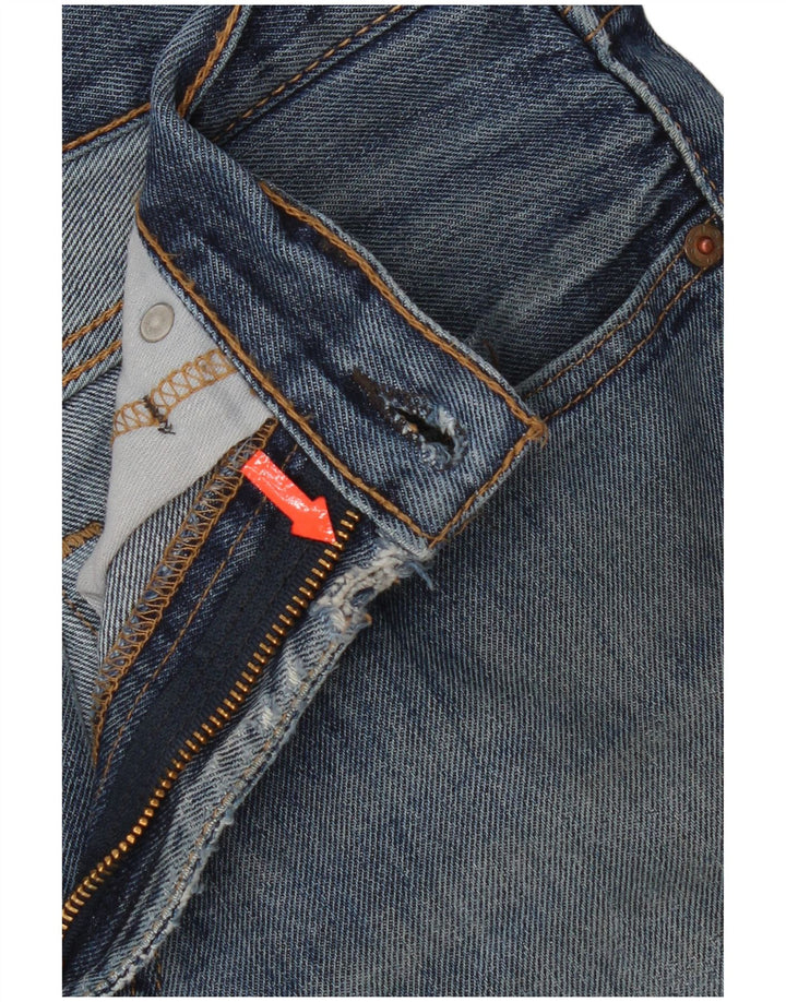 Levi's Herren 505 Distressed Straight Jeans W33 L30 Blaue Baumwolle