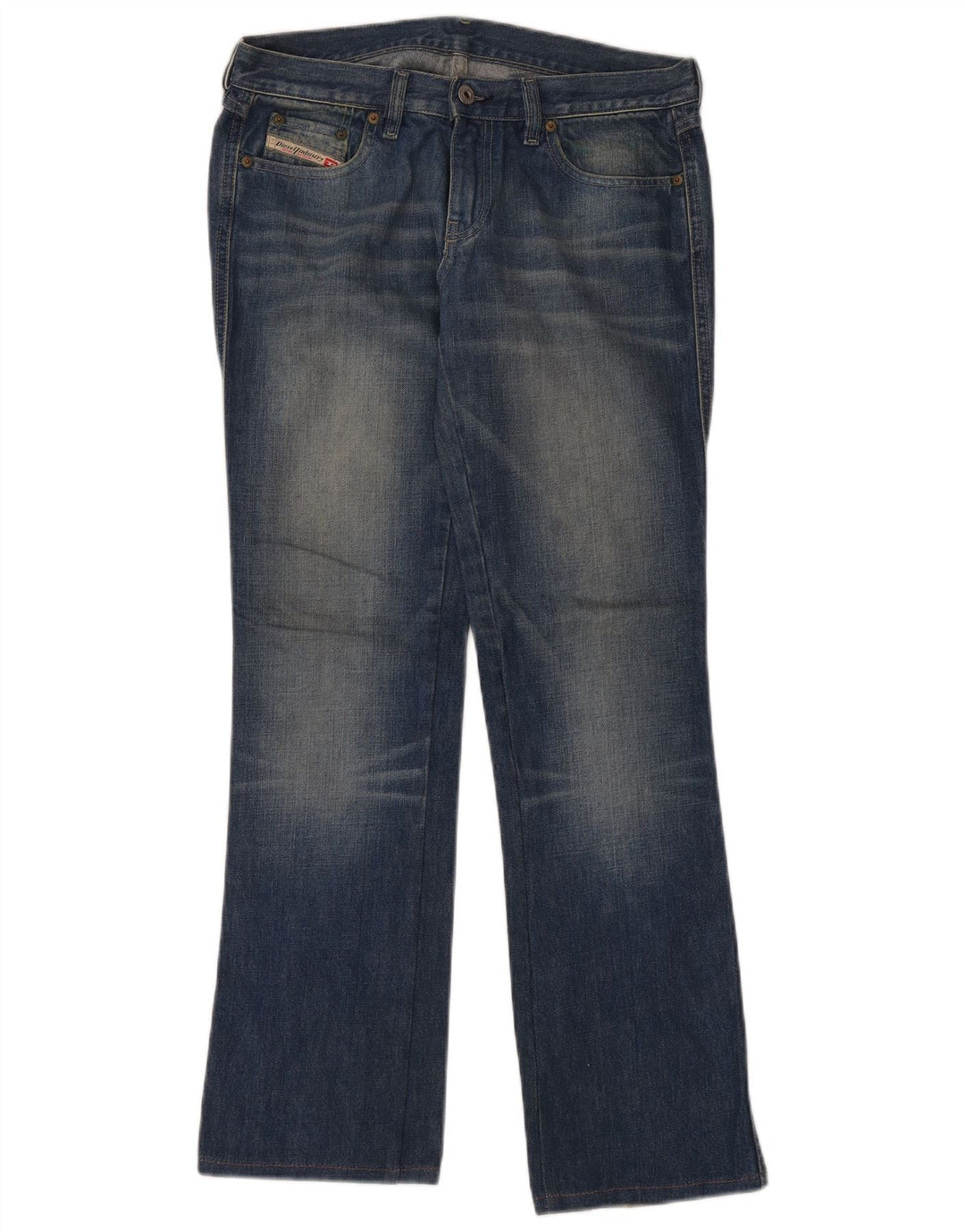 Diesel Damen Bootcut Jeans W32 L32 Blaue Baumwolle